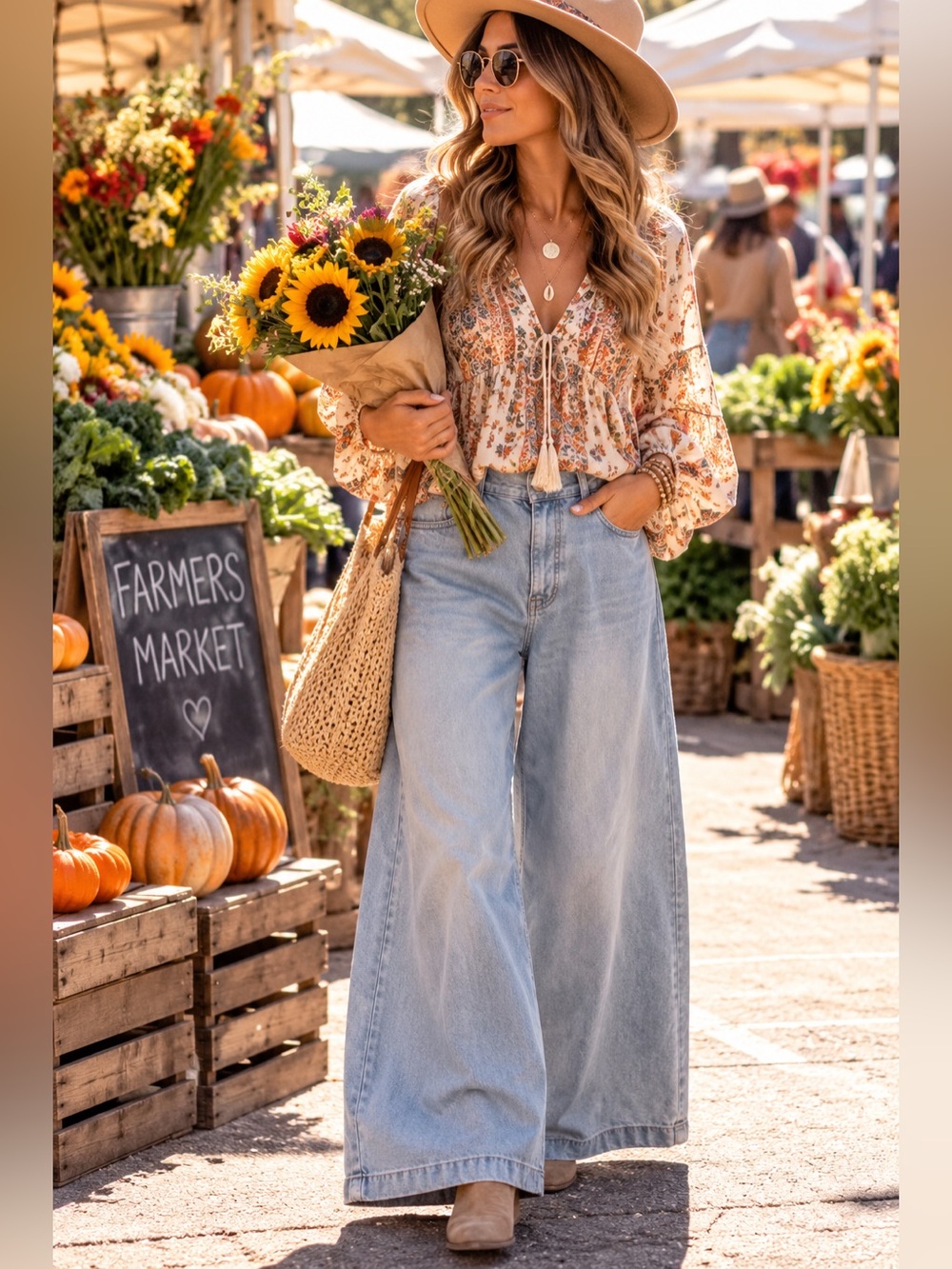 Free People womans Light Blue ultra Wide Leg Jeans size 31